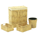 4 Pieces Water Hyacinth Bathroom Basket Set