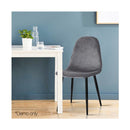 4 X Artiss Dining Chairs Dark Grey