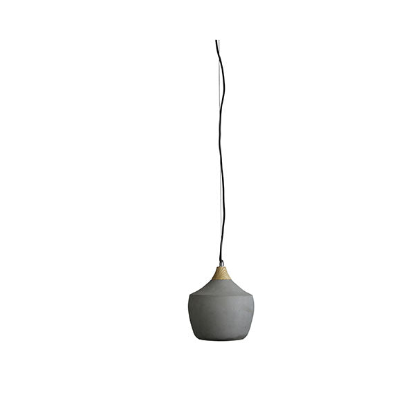 Grey Urban Style Pendant In Concrete And Timber