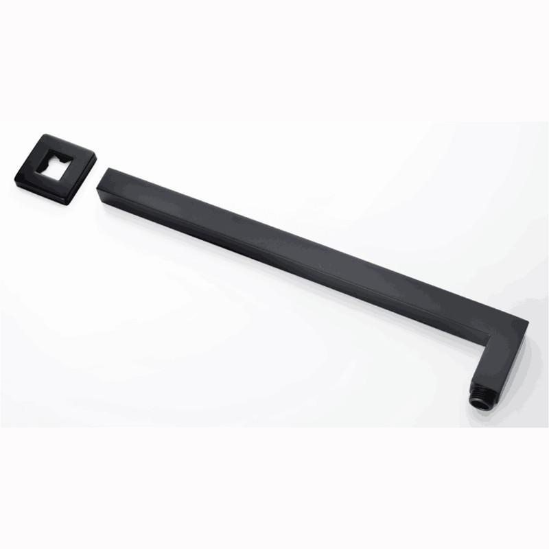 Luxury Square Matte Black Wall Mounted Shower Arm