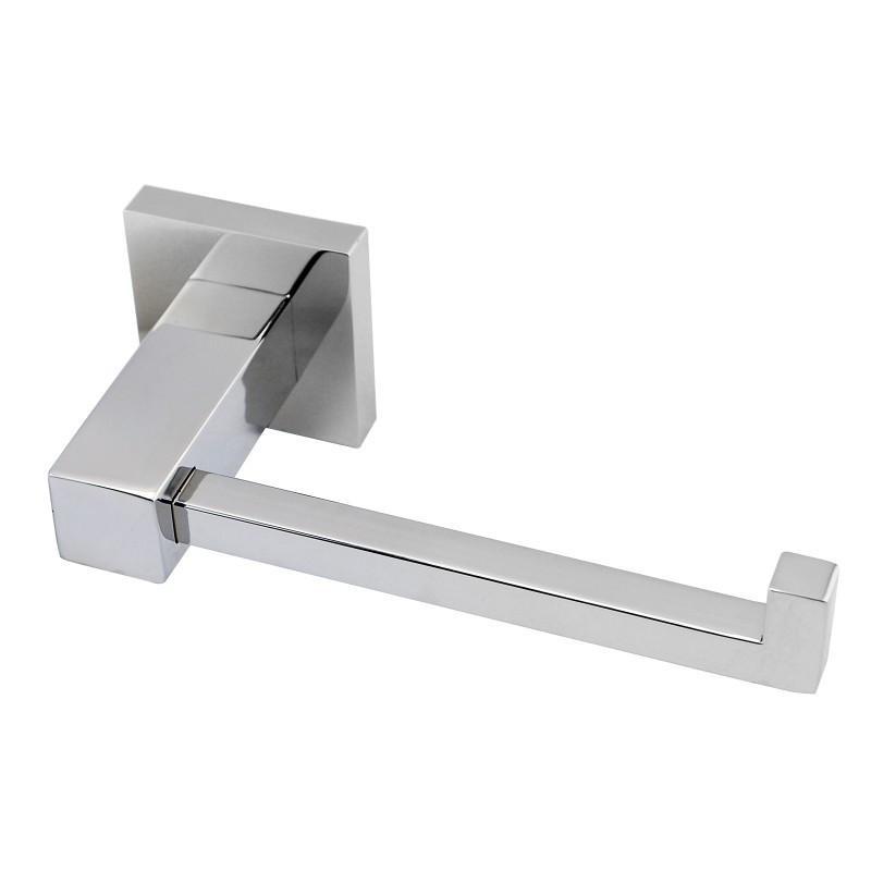 Gama Square Chrome Toilet Paper Roll Holder Wall Hook