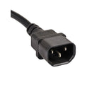 Iec C14 Mains Socket Power Cable Black 30Cm