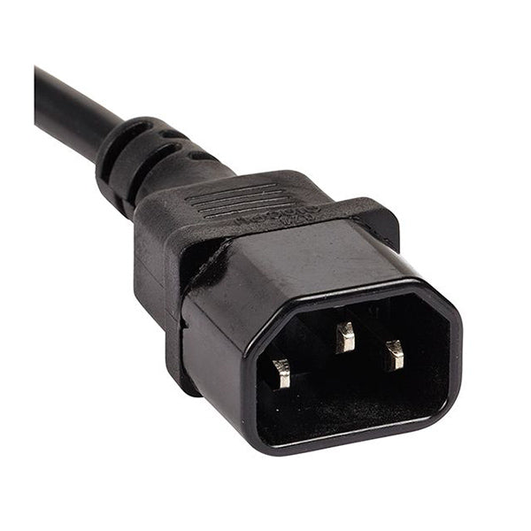 2M Black Iec Extension M To F Cable Cord