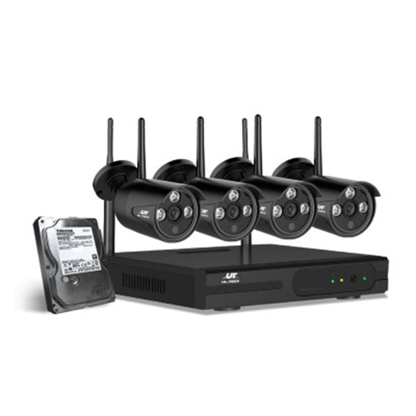 Cctv Wireless Security System 2Tb 8Ch Nvr 1080P 4 Camera Sets