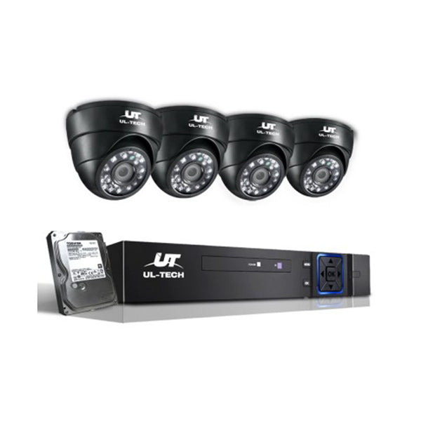 4 Camera Sets Cctv Security System 2Tb 4Ch Dvr 1080P