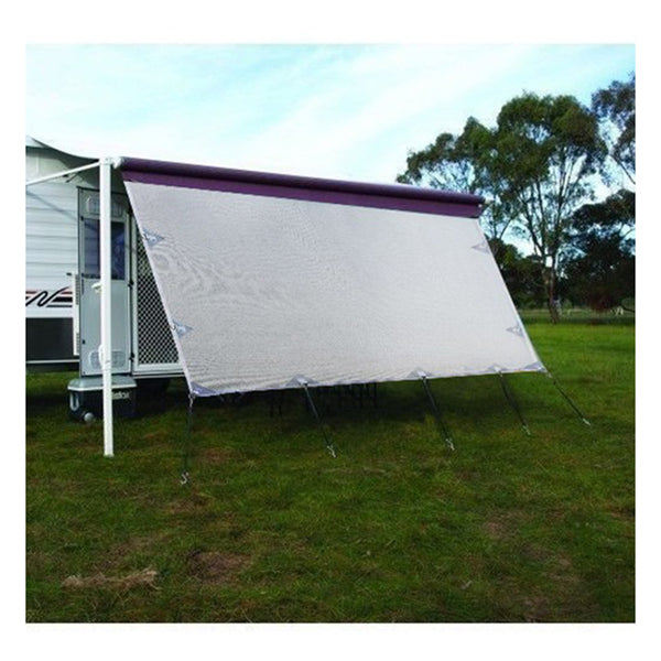 Caravan Privacy Screen for 16ft Roll Out Awning Grey