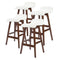 4X Oak Wood Bar Stool 65Cm Leather Sophia