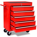 5-Drawer Red Workshop Tool Trolley