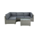 5 Piece Outdoor Furniture Sofa Set Wicker Lounge Setting Table Chairs