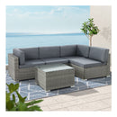 5 Piece Outdoor Furniture Sofa Set Wicker Lounge Setting Table Chairs