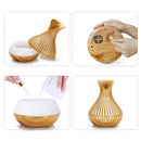 Essential Oil Diffuser Remote 500Ml Tulip Top Wood Mist Humidifier
