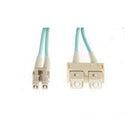50Cm Lc Sc Om4 Multimode Fibre Optic Cable Aqua