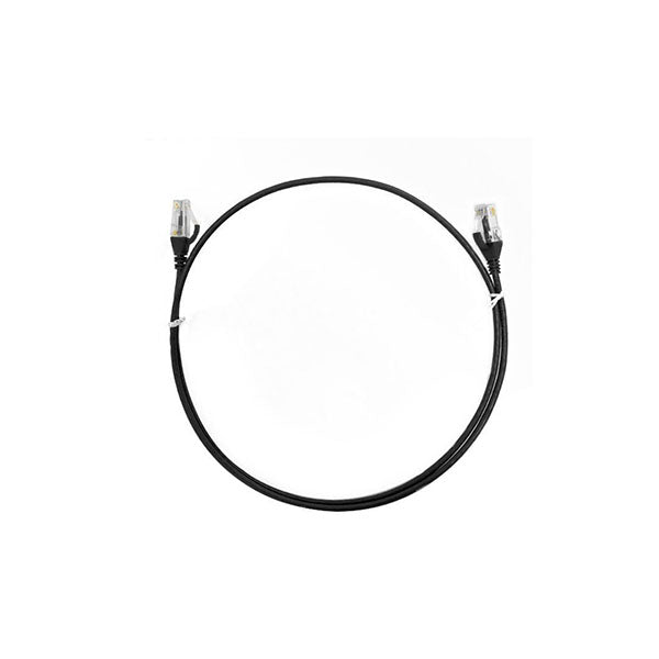 50 Pcs Cat 6 Ultra Thin Lszh Ethernet Network Cable Black