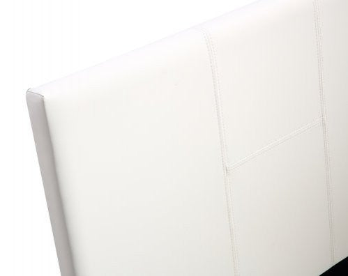 Single PU Leather Bed Frame - White