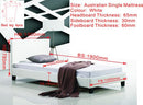 Single PU Leather Bed Frame - White
