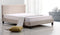 Double Linen Fabric Bed Frame - Beige