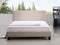 Double Linen Fabric Bed Frame - Beige