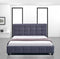 Linen Fabric Double Deluxe Bed Frame Grey