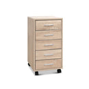 5 Drawer Wooden Filing Drawer Cabinet