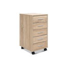 5 Drawer Wooden Filing Drawer Cabinet