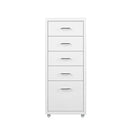 5 Drawers Portable Cabinet Rack Storage Steel Stackable Stand White