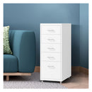 5 Drawers Portable Cabinet Rack Storage Steel Stackable Stand White