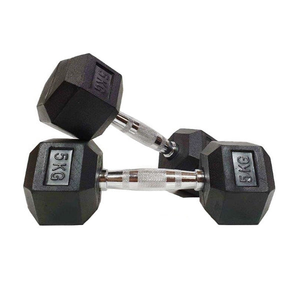 Morgan Rubber Hex Dumbbells Pair