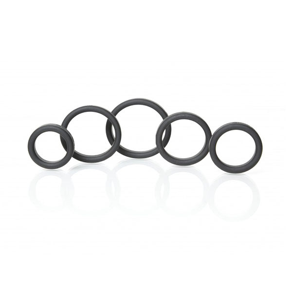 5 Pc Boneyard Silicone Ring Kit Black