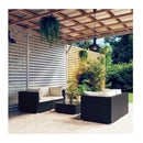 5 Pcs Outdoor Lounge Set Poly Rattan Black