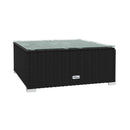 5 Pcs Outdoor Lounge Set Poly Rattan Black