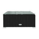 5 Pcs Outdoor Lounge Set Poly Rattan Black