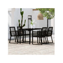 5 Piece Aesthetic Black Garden Dining Set