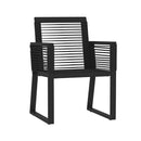 5 Piece Aesthetic Black Garden Dining Set