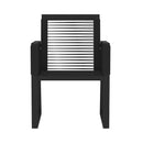 5 Piece Aesthetic Black Garden Dining Set