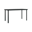 5 Piece Aesthetic Black Garden Dining Set