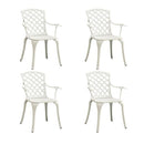 5 Piece Bistro Set Cast Aluminum White