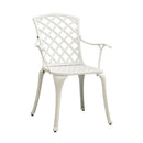 5 Piece Bistro Set Cast Aluminum White