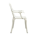 5 Piece Bistro Set Cast Aluminum White