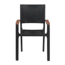 5 Piece Black Garden Dining Set