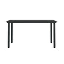 5 Piece Black Garden Dining Set