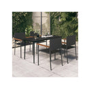 5 Piece Black Stylish Garden Dining Set