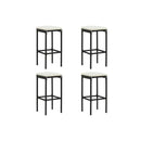 5 Piece Garden Bar Set Poly Rattan Black With Cushions