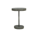 5 Piece Garden Bar Set Poly Rattan Grey