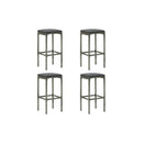 5 Piece Garden Bar Set Poly Rattan Grey