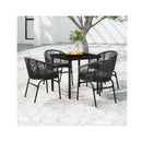5 Piece Garden Dining Set Anthracite