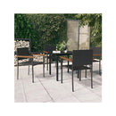5 Piece Stylish Garden Dining Set Black