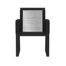 Garden Dining Set Black 5 Piece