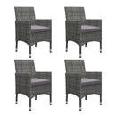 5 Piece Garden Dining Set Grey