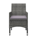5 Piece Garden Dining Set Grey