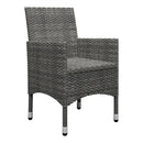 5 Piece Garden Dining Set Grey